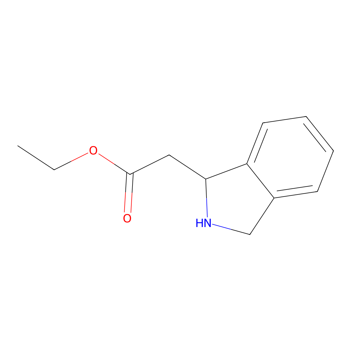 ethyl 2-(2,3-dihydro-1H-isoindol-1-yl)acetate molecular structure, CAS 362703-04-6