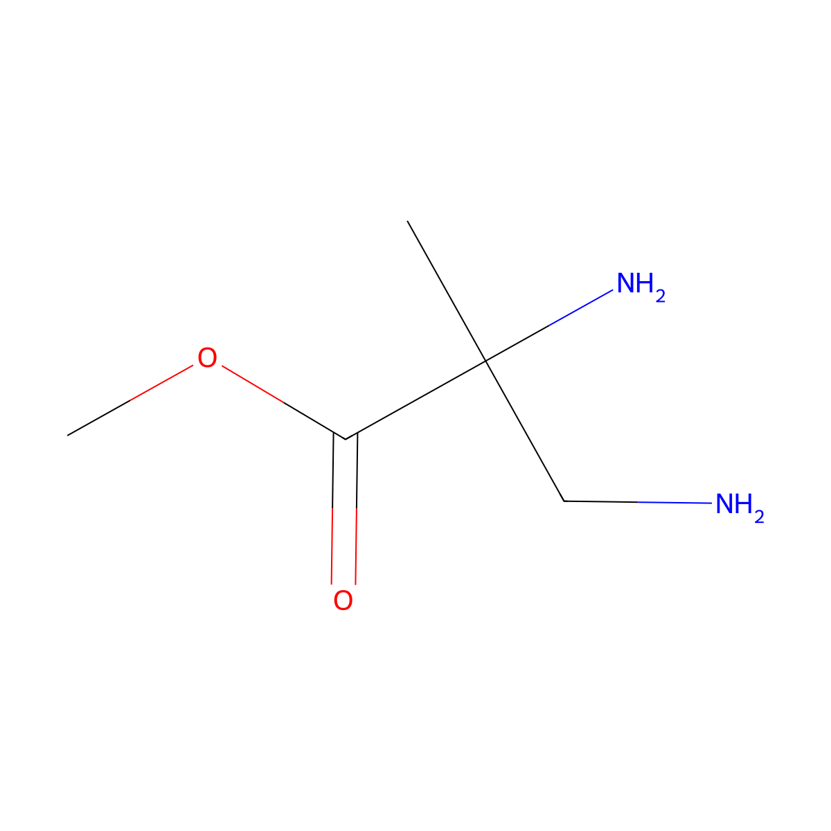 Methyl 2,3-diamino-2-methylpropanoate molecular structure, CAS 362703-45-5