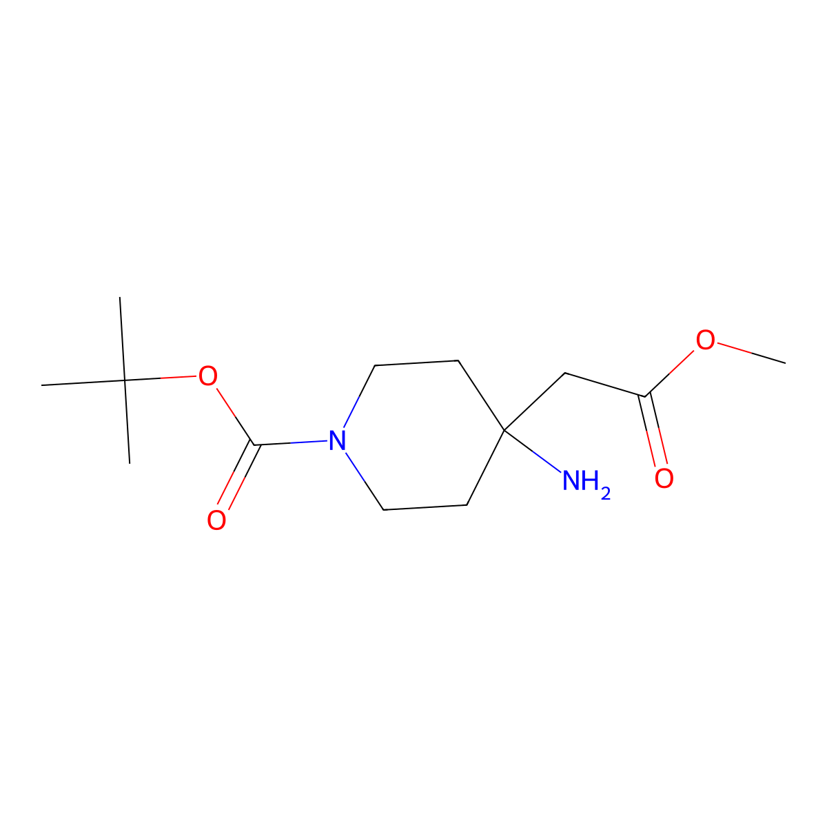 Methyl DL-2-(1-Boc-piperidin-4-yl)-beta-glycinate molecular structure, CAS 362703-57-9
