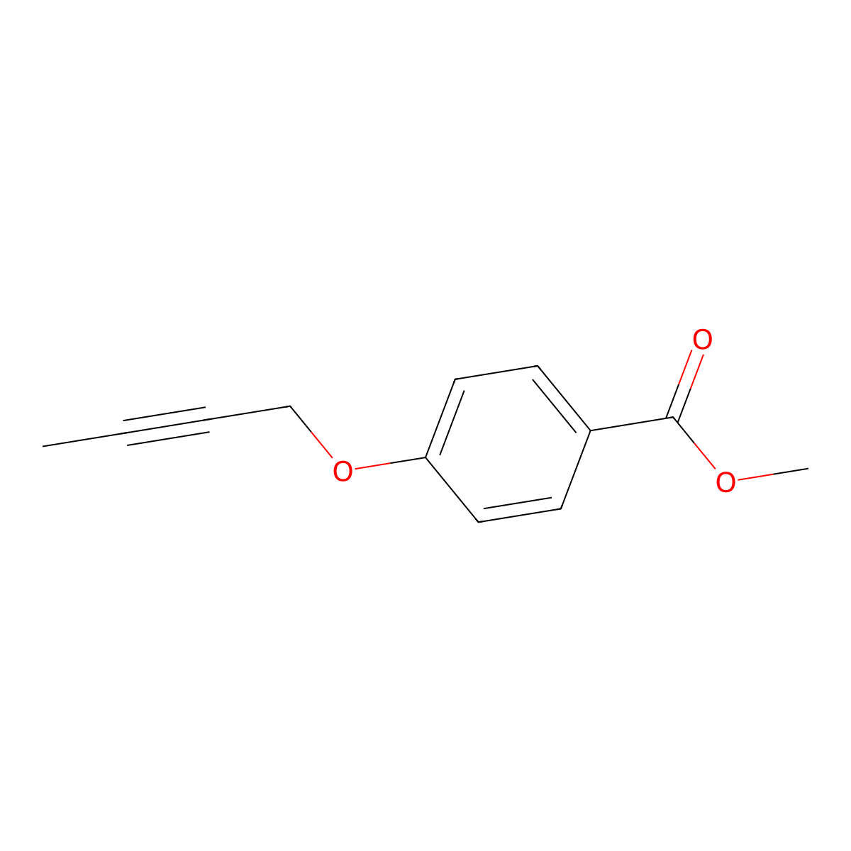 Methyl 4-but-2-ynyloxybenzoate molecular structure, CAS 362705-52-0