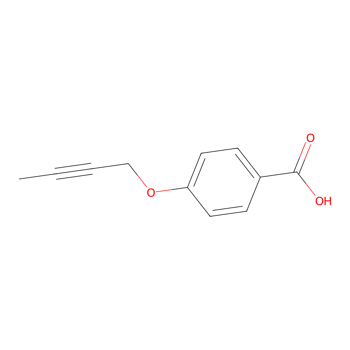 4-But-2-ynyloxy-benzoic acid molecular structure, CAS 362705-53-1