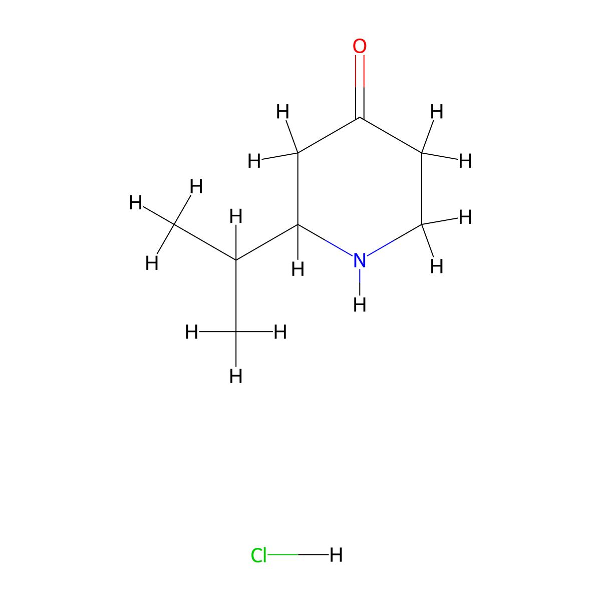 2-Isopropylpiperidin-4-one hydrochloride molecular structure, CAS 362707-26-4