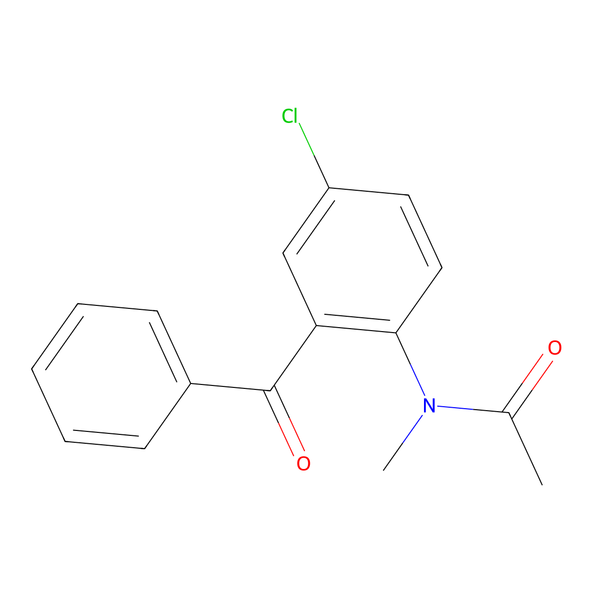 N-(2-Benzoyl-4-chlorophenyl)-N-methylacetamide molecular structure, CAS 36271-03-1