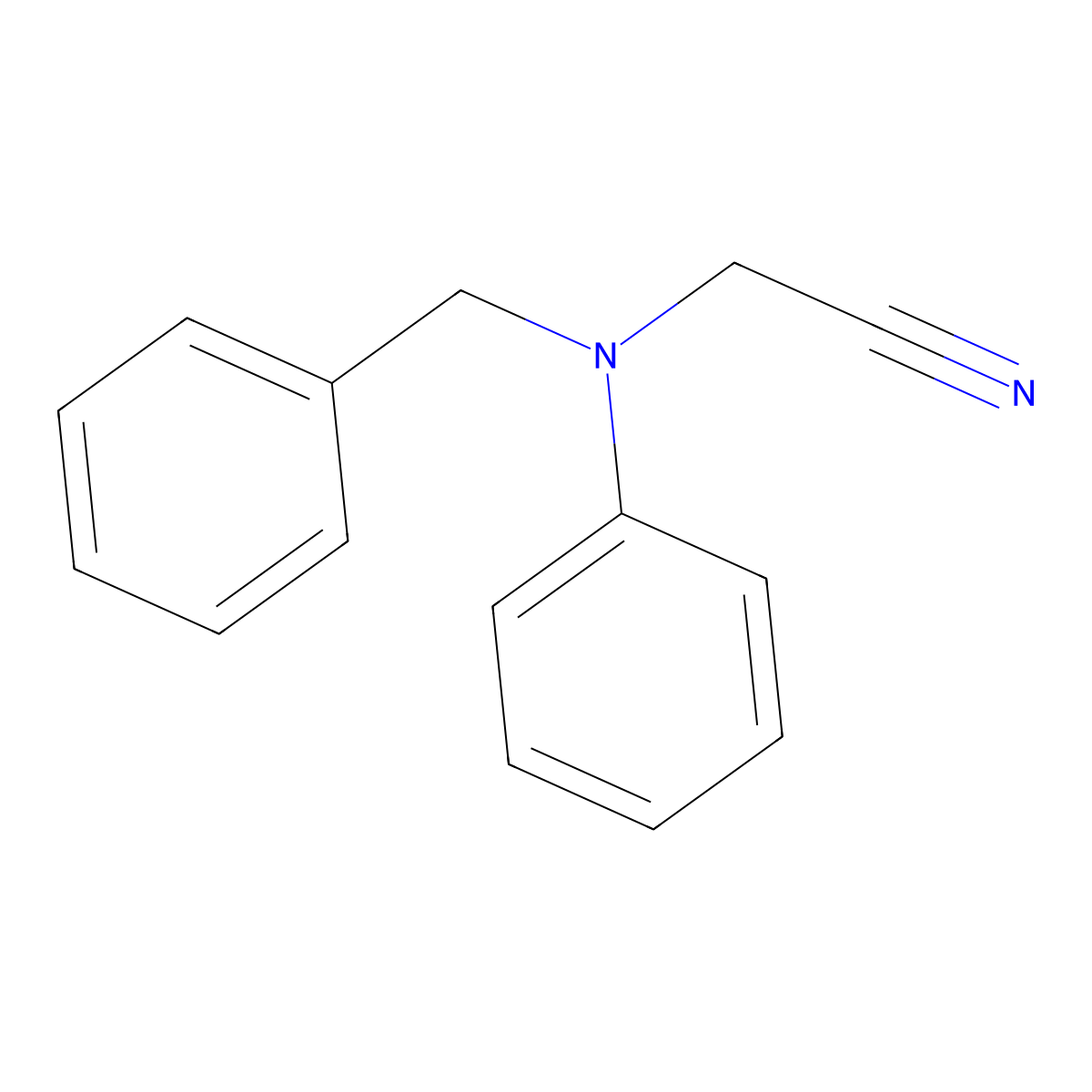 (Benzylphenylamino)acetonitrile molecular structure, CAS 36271-19-9