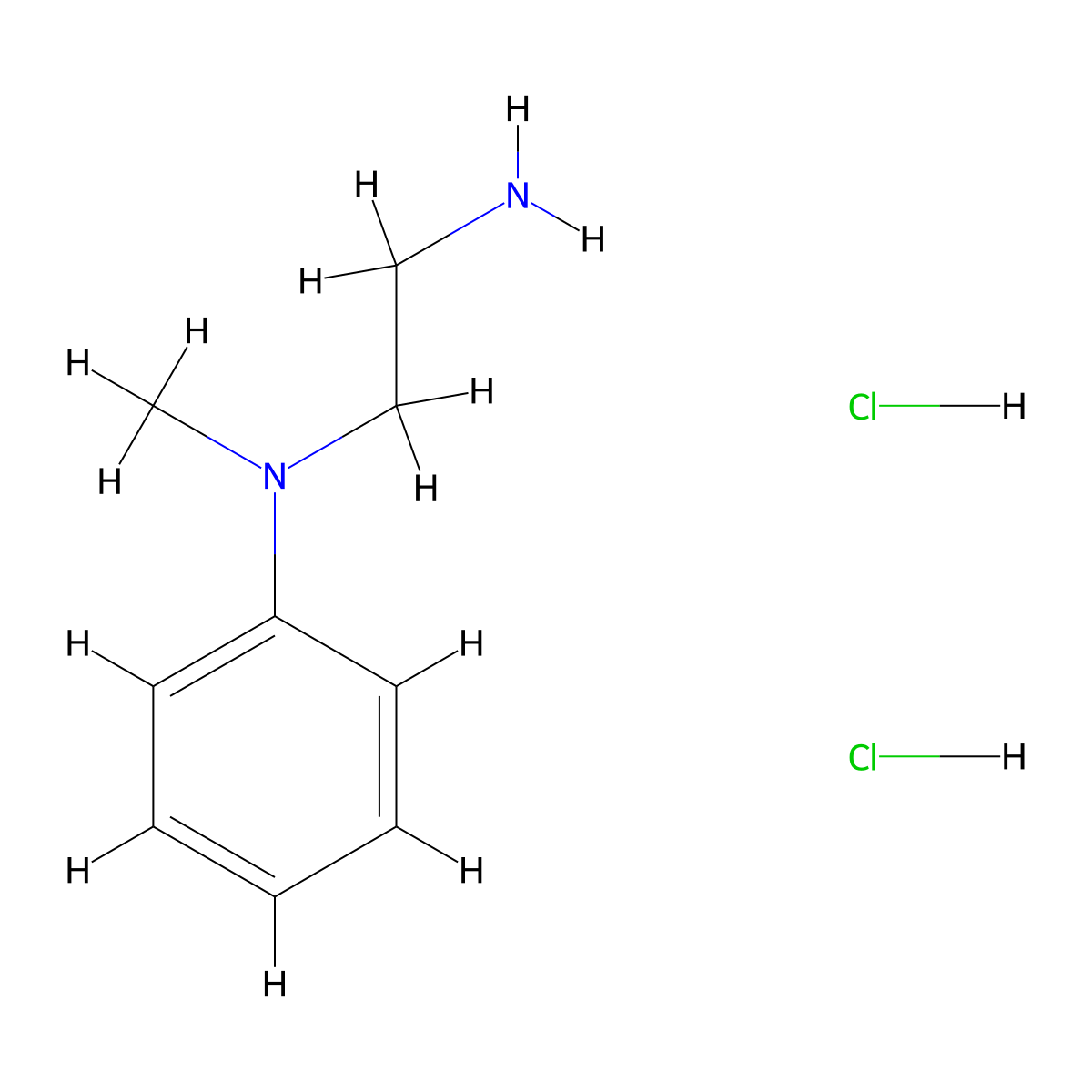 N1-Methyl-N1-phenylethane-1,2-diamine dihydrochloride molecular structure, CAS 36271-21-3