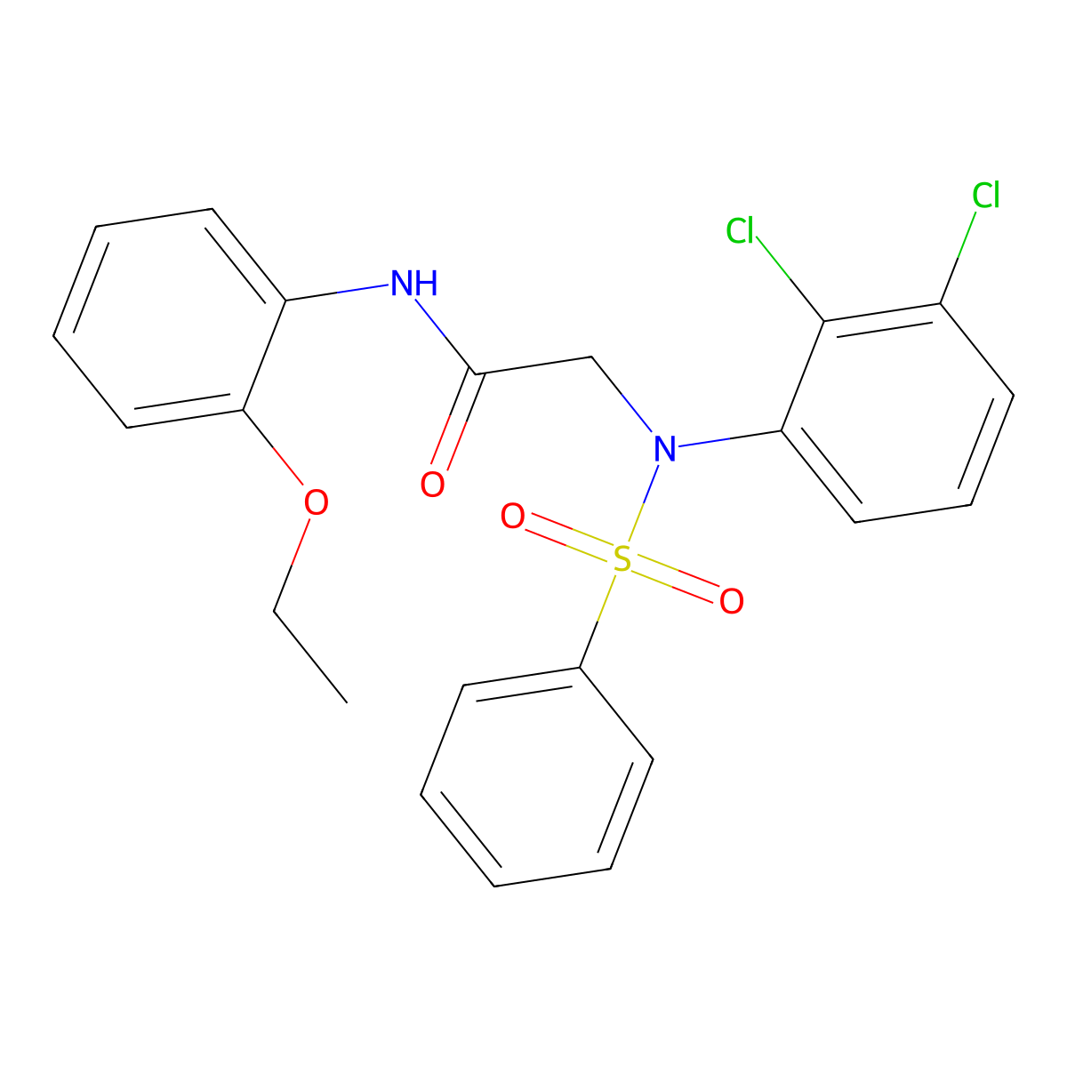 2-[N-(benzenesulfonyl)-2,3-dichloroanilino]-N-(2-ethoxyphenyl)acetamide molecular structure, CAS 362711-63-5