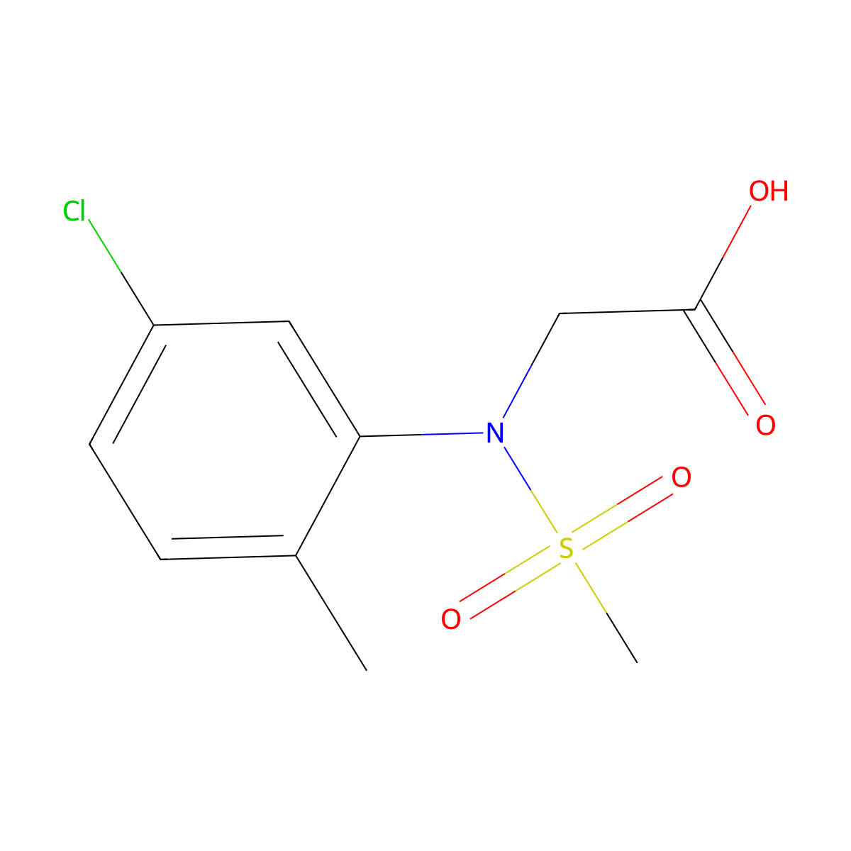 N-(5-chloro-2-methylphenyl)-N-(methylsulfonyl)glycine molecular structure, CAS 362715-18-2
