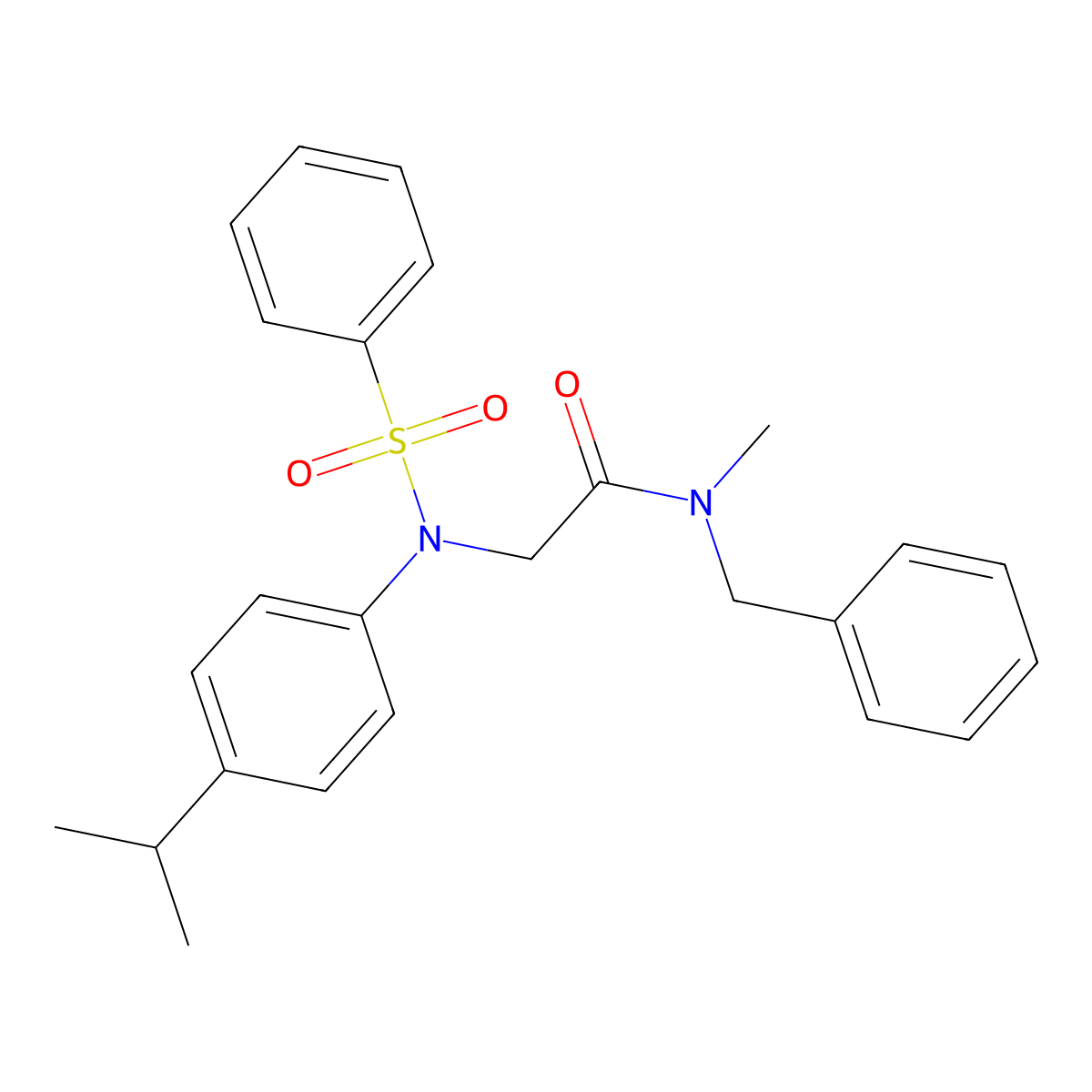 2-[N-(benzenesulfonyl)-4-propan-2-ylanilino]-N-benzyl-N-methylacetamide molecular structure, CAS 362716-18-5