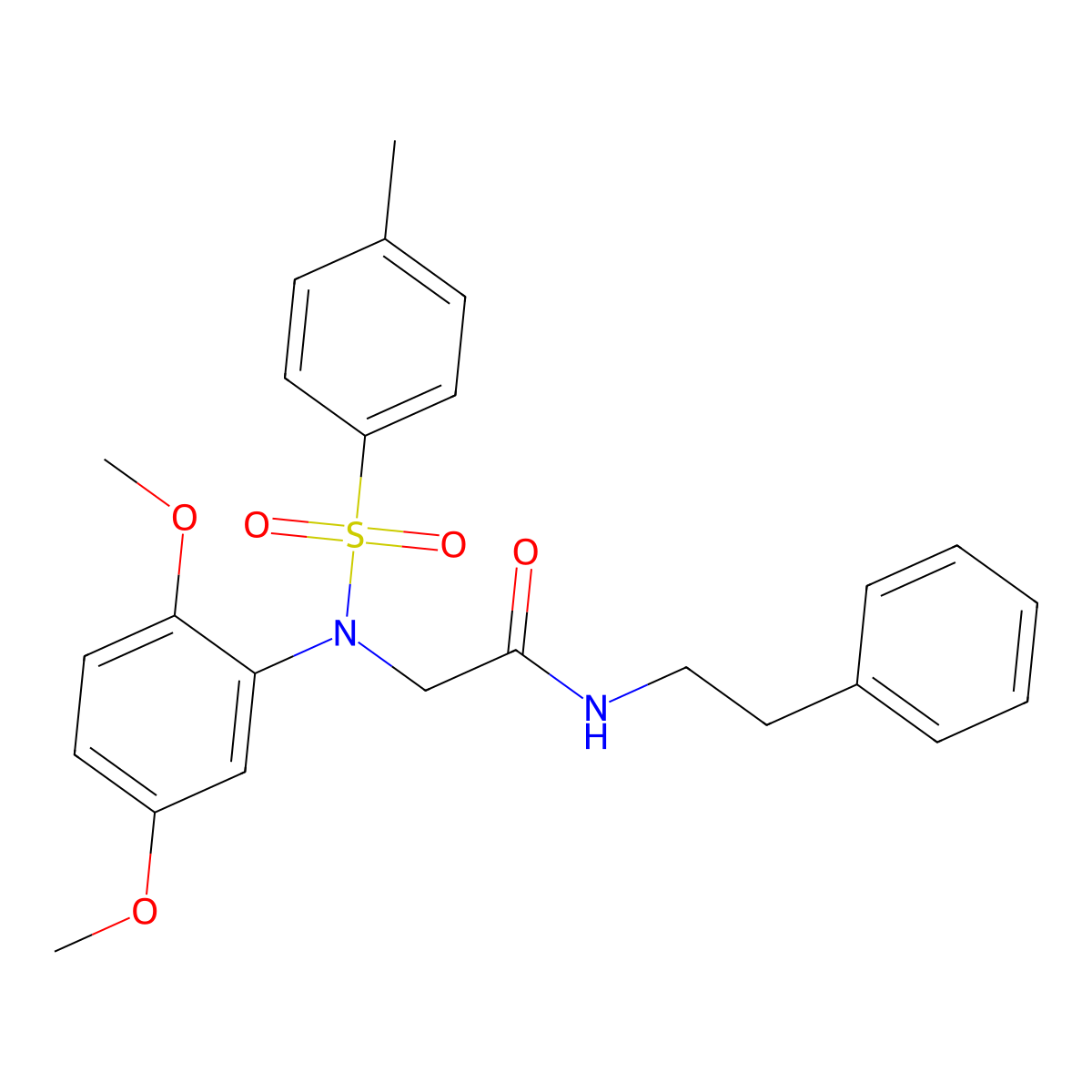 2-{2,5-dimethoxy[(4-methylphenyl)sulfonyl]anilino}-N-(2-phenylethyl)acetamide molecular structure, CAS 362716-78-7