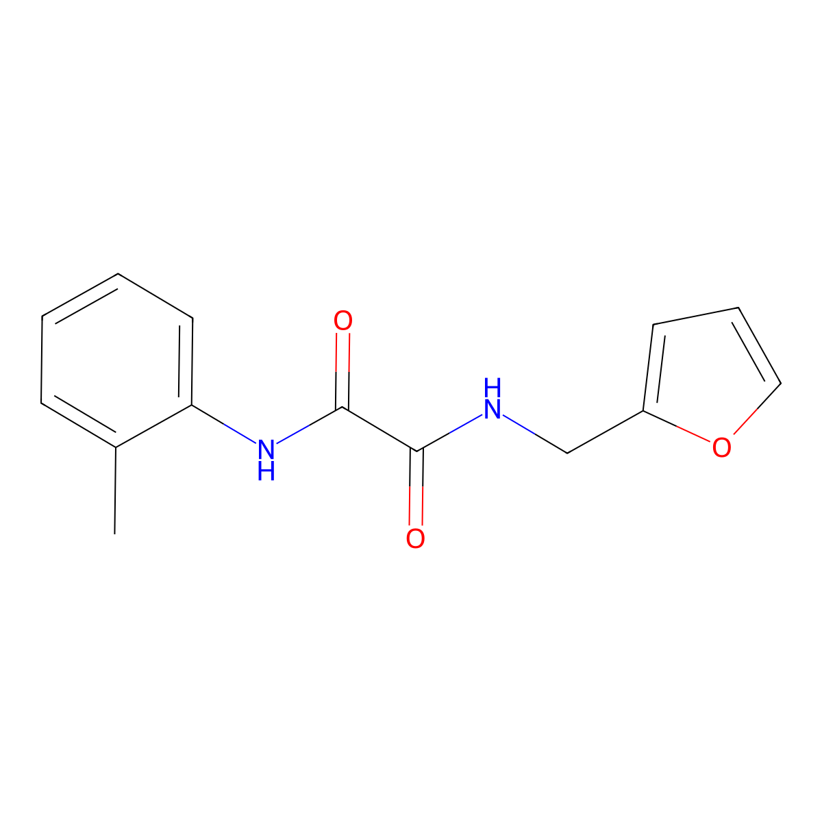 N-(furan-2-ylmethyl)-N'-(2-methylphenyl)ethanediamide molecular structure, CAS 362718-91-0