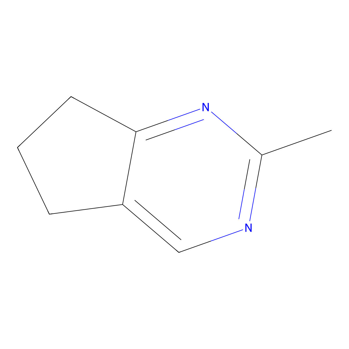2-Methyl-5,6-cyclopentapyrimidine molecular structure, CAS 36274-29-0