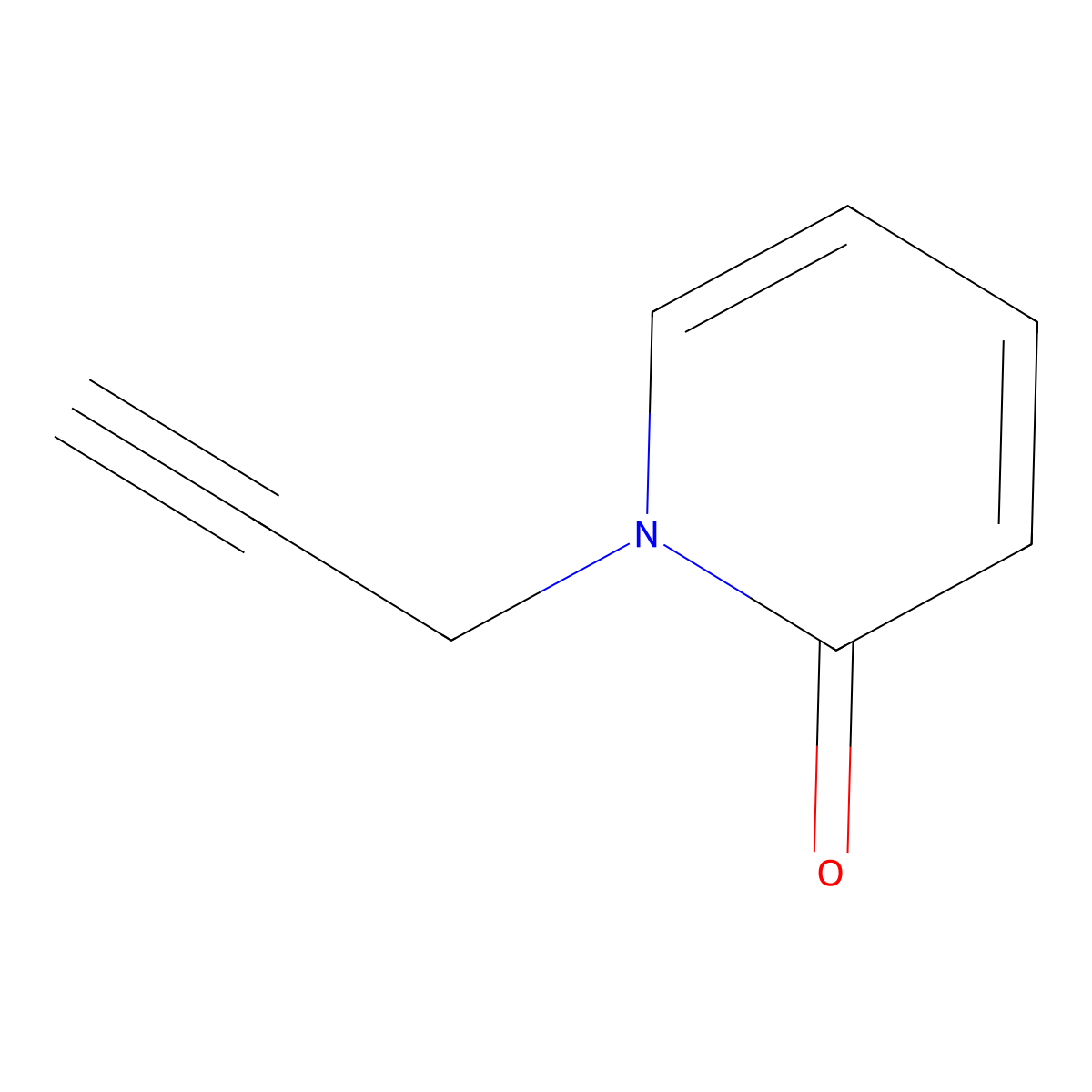 1-(Prop-2-yn-1-yl)-1,2-dihydropyridin-2-one molecular structure, CAS 36281-70-6