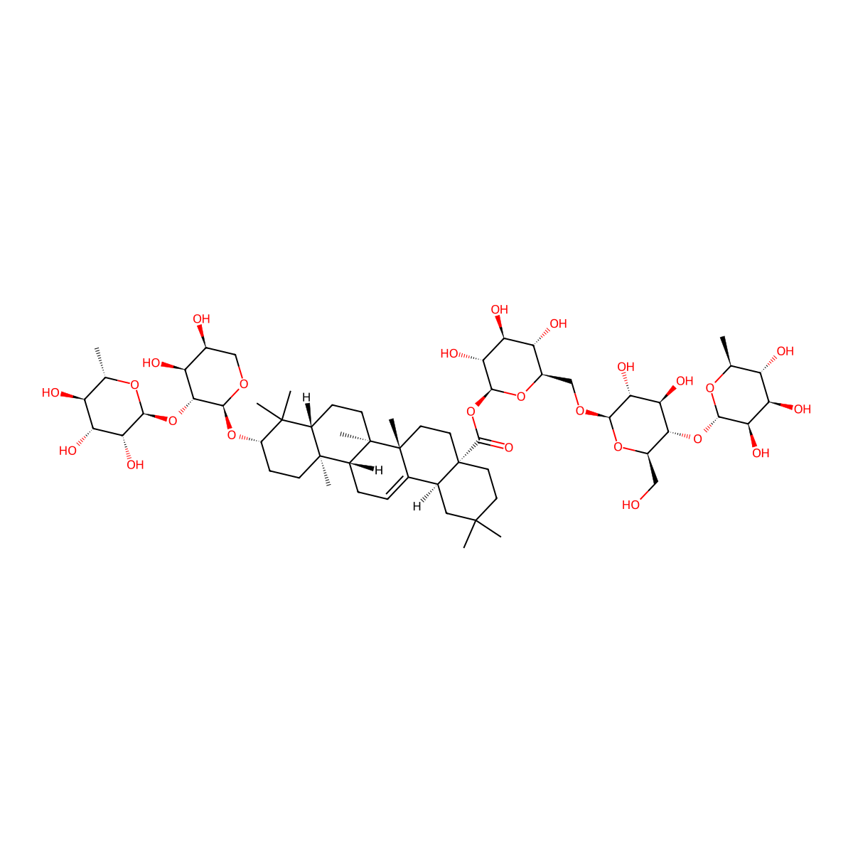 Hederasaponin B molecular structure, CAS 36284-77-2