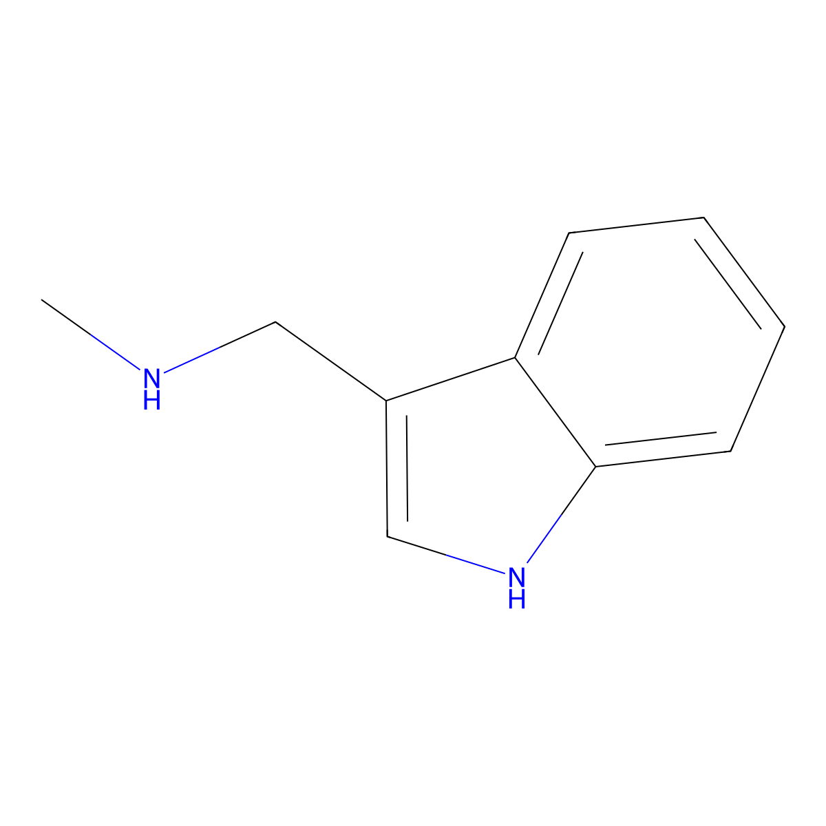 N-Methyl-1H-indole-3-methanamine molecular structure, CAS 36284-95-4