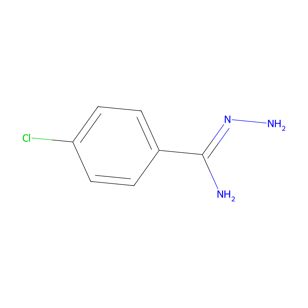 4-Chlorobenzamidrazone molecular structure, CAS 36286-75-6