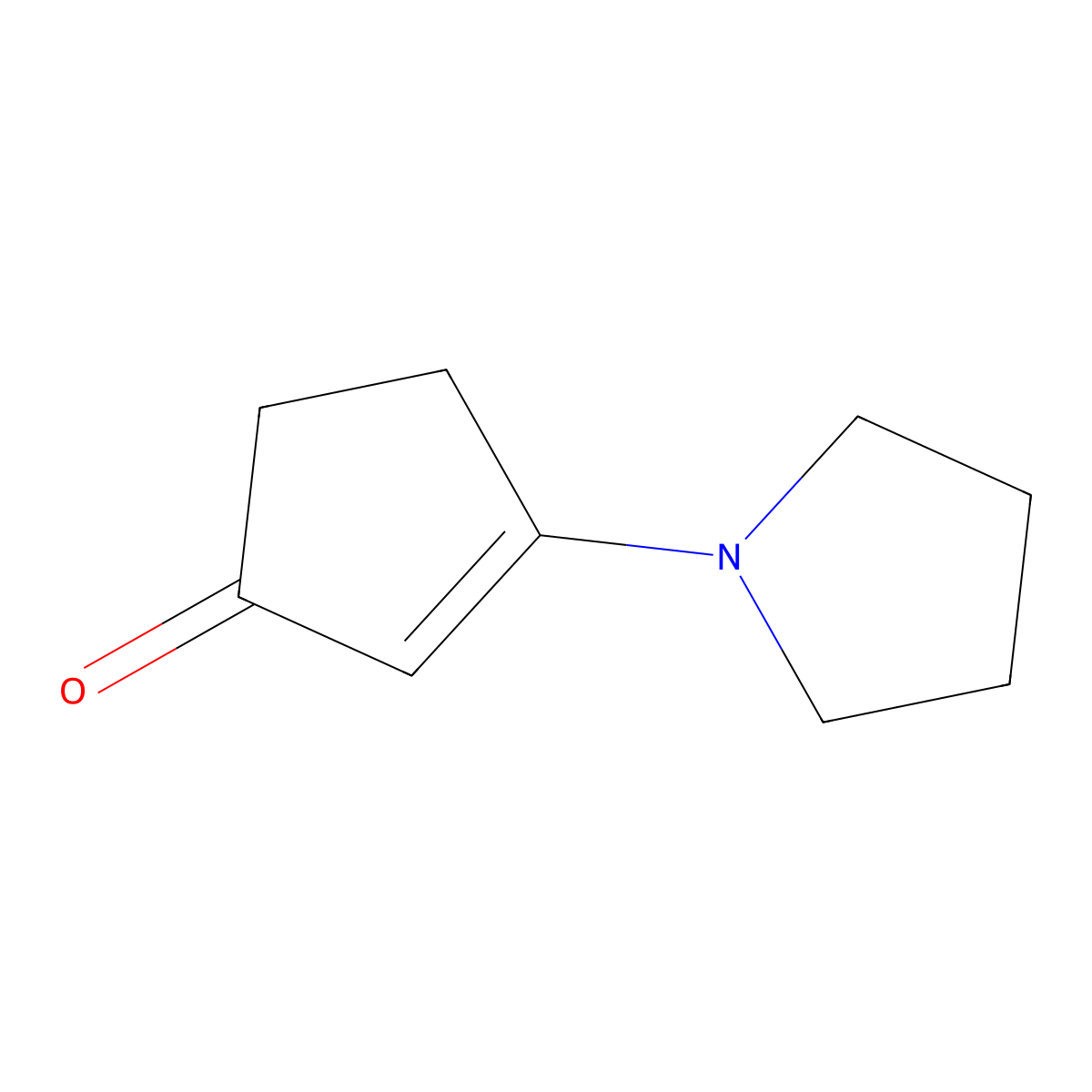 3-(Pyrrolidin-1-yl)cyclopent-2-en-1-one molecular structure, CAS 36287-28-2