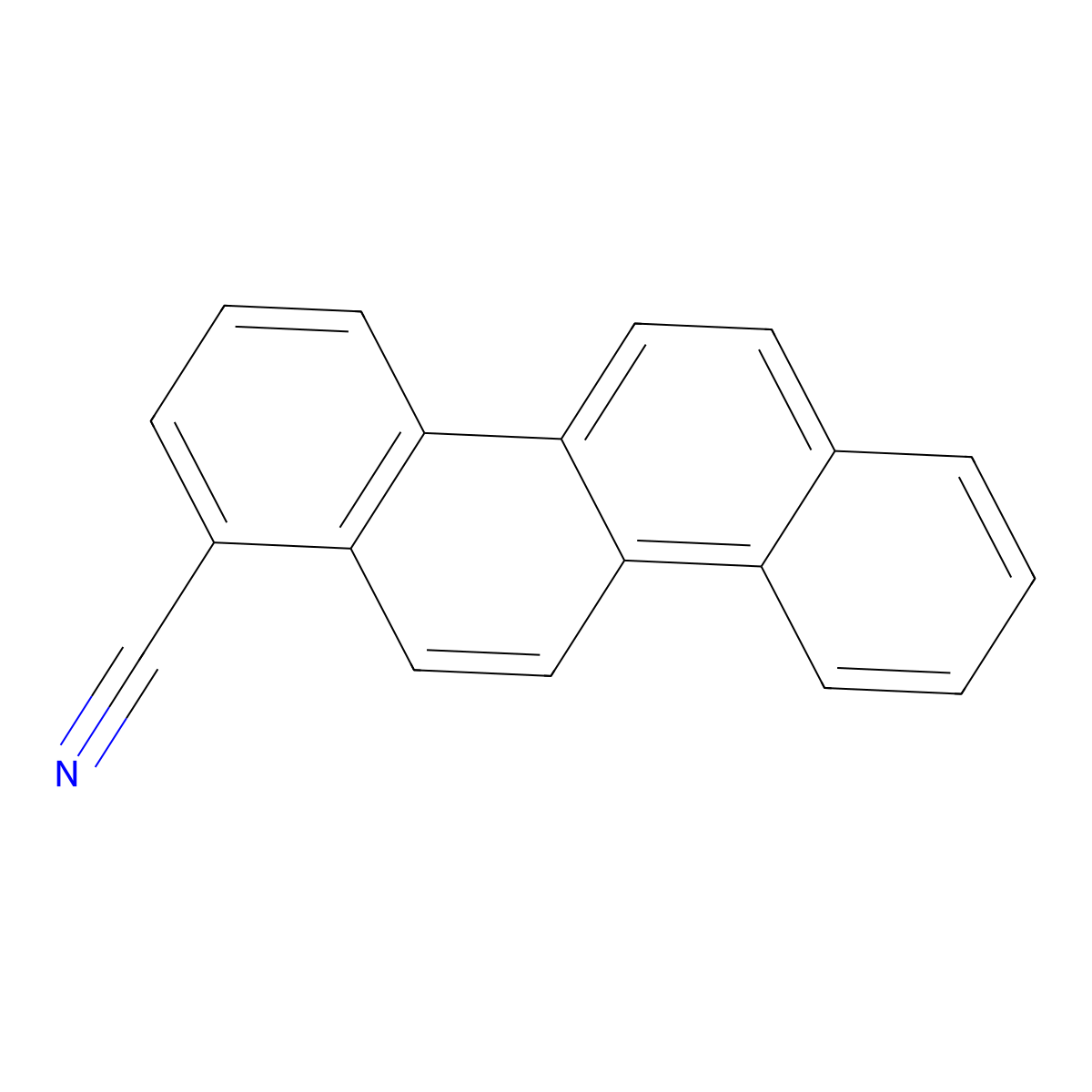 Chrysene-1-carbonitrile molecular structure, CAS 36288-23-0