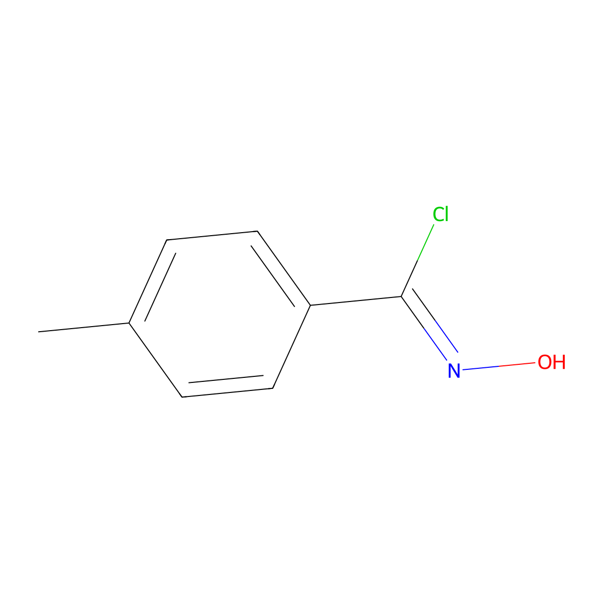 N-hydroxy-4-methylbenzene-1-carbonimidoyl chloride molecular structure, CAS 36288-37-6