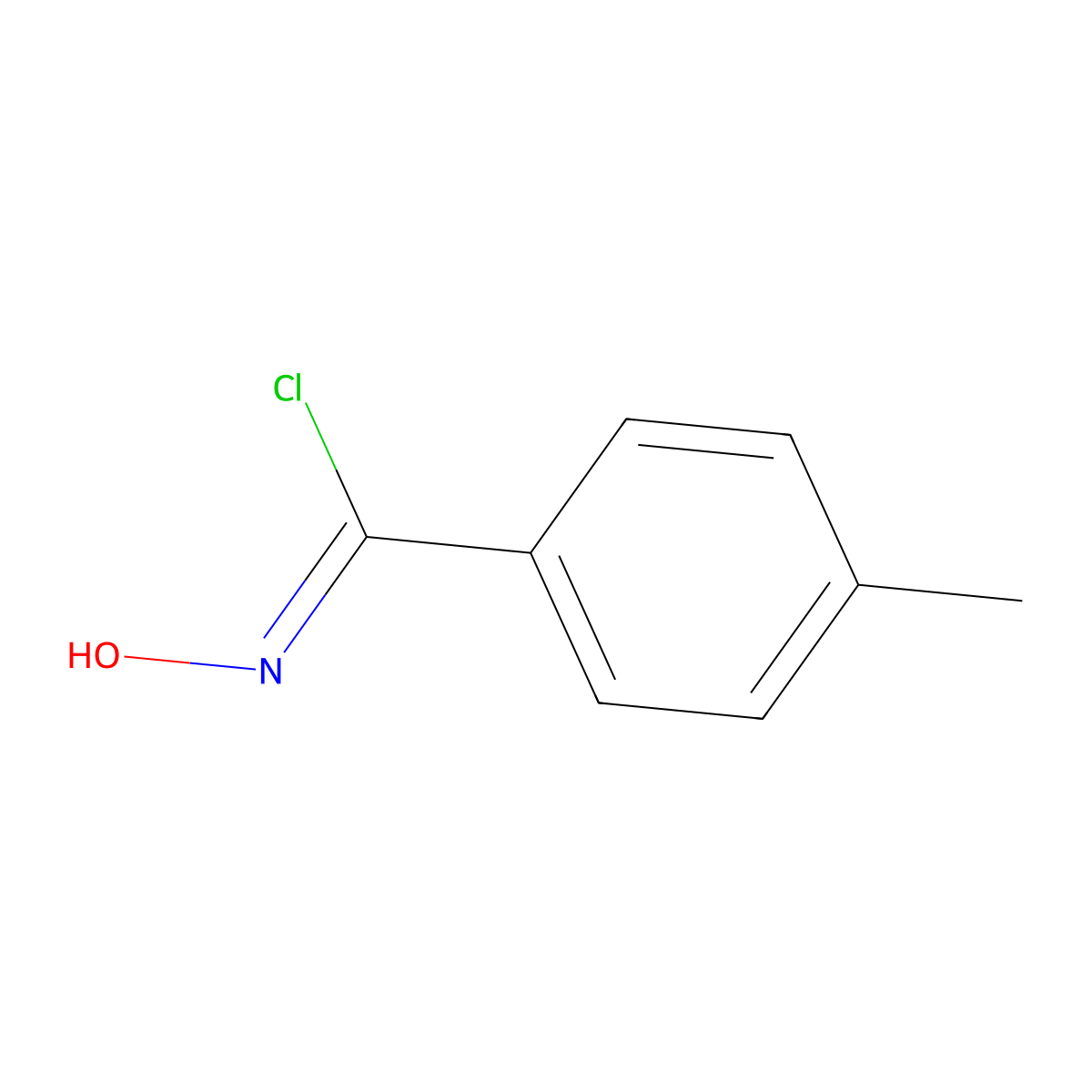 N-hydroxy-4-methylbenzene-1-carbonimidoyl chloride molecular structure, CAS 36288-37-6