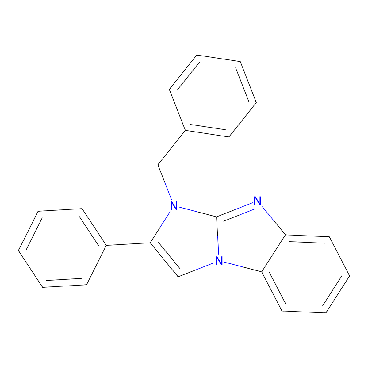 1-benzyl-2-phenyl-1H-imidazo[1,2-a]benzimidazole molecular structure, CAS 36289-16-4