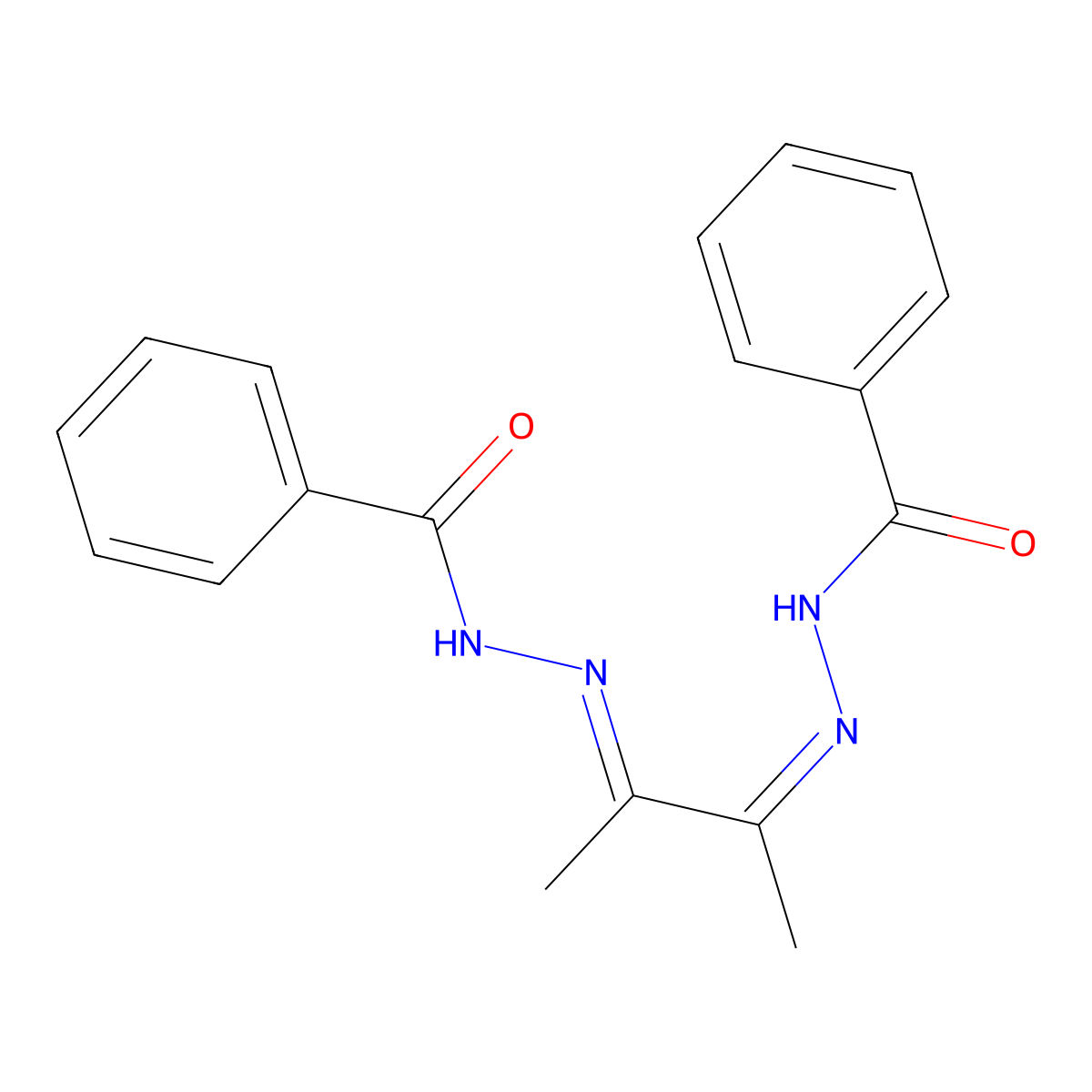 Biacetyl bis(benzoylhydrazone) molecular structure, CAS 36289-79-9