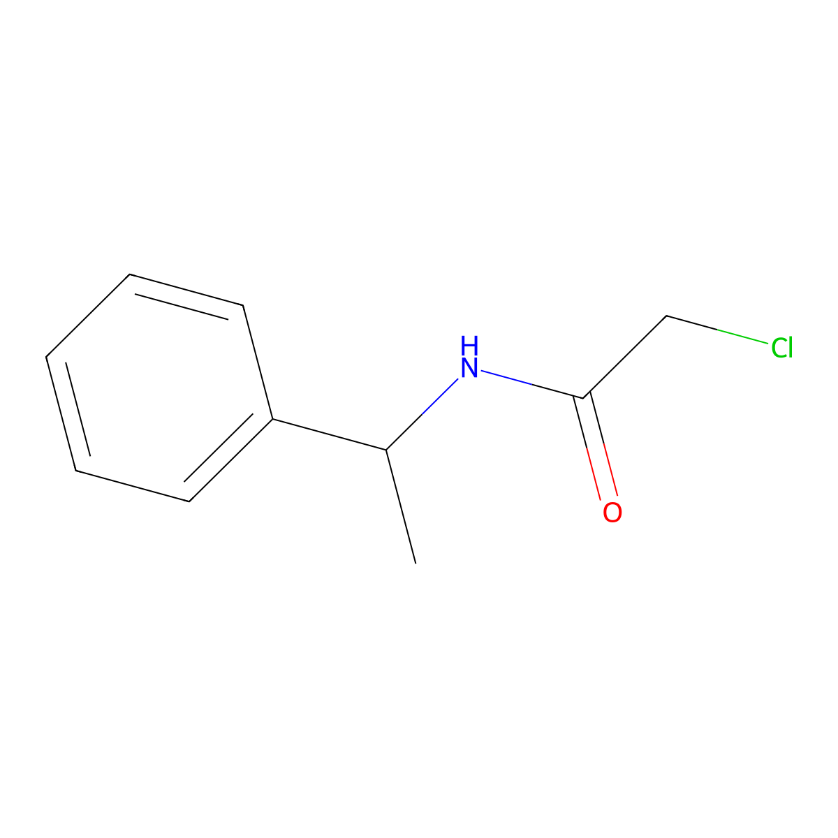 2-Chloro-N-((1R)-1-phenylethyl)acetamide molecular structure, CAS 36293-00-2