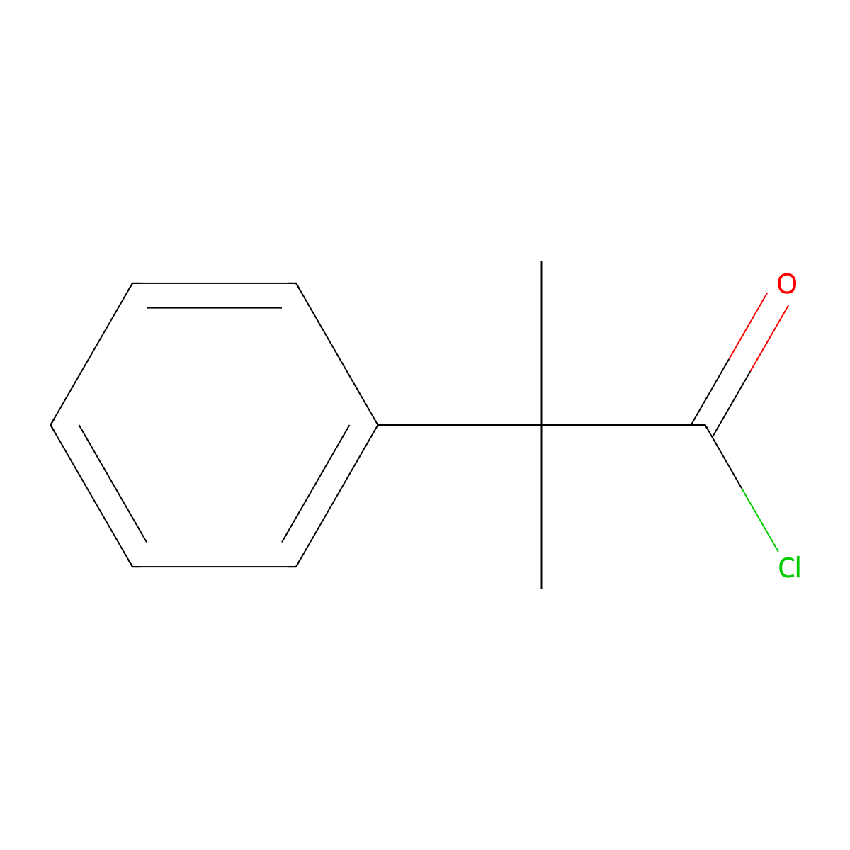 2-Methyl-2-phenylpropanoyl chloride molecular structure, CAS 36293-05-7
