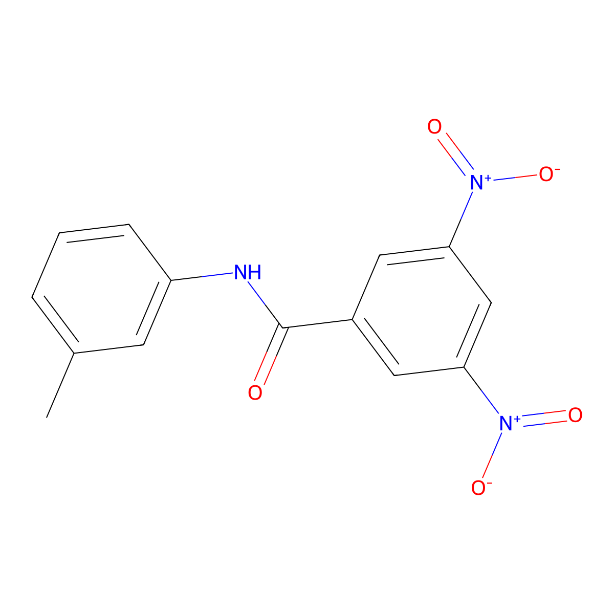 N-(3-methylphenyl)-3,5-dinitrobenzamide molecular structure, CAS 36293-08-0