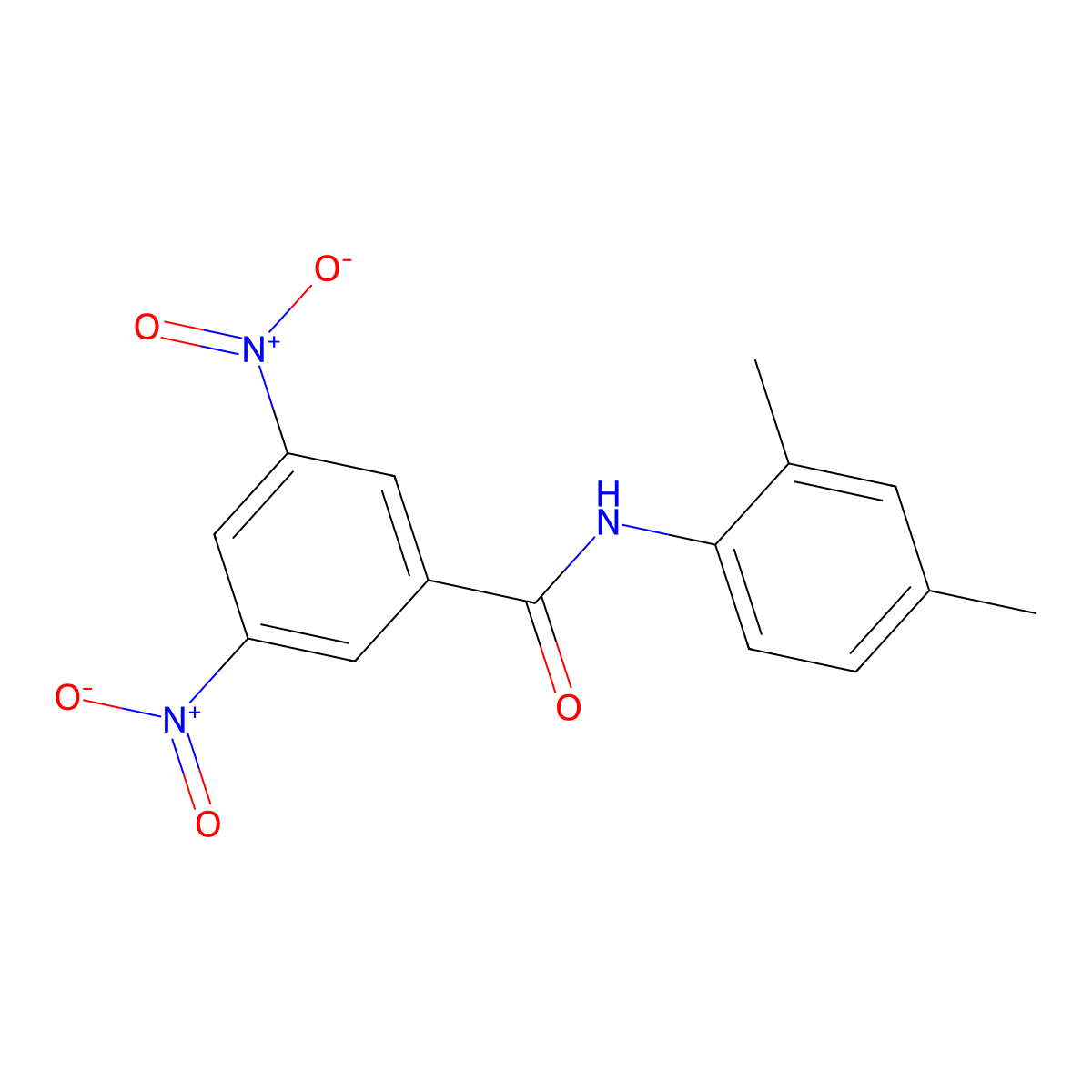 N-(2,4-dimethylphenyl)-3,5-dinitrobenzamide molecular structure, CAS 36293-10-4