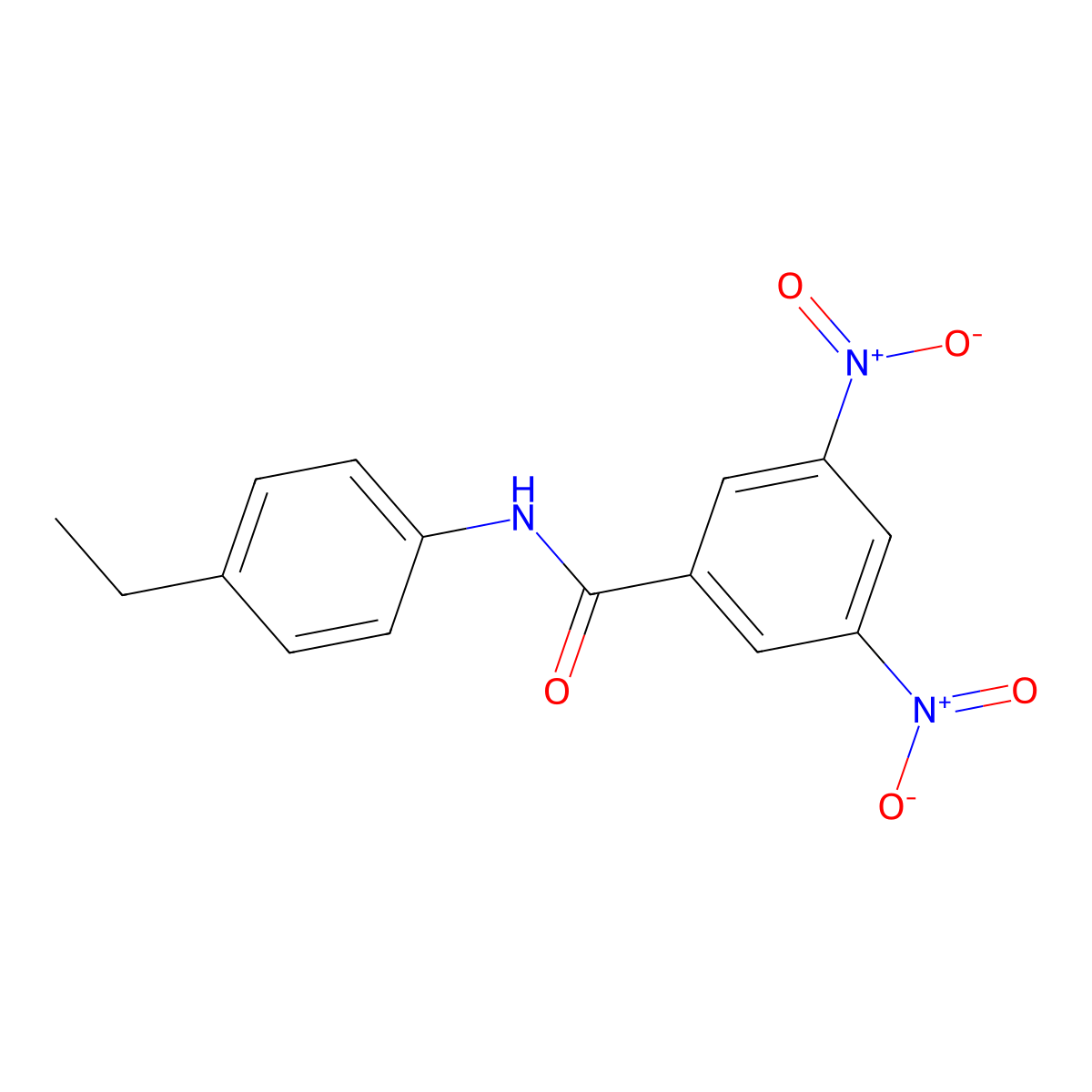 N-(4-ethylphenyl)-3,5-dinitrobenzamide molecular structure, CAS 36293-11-5