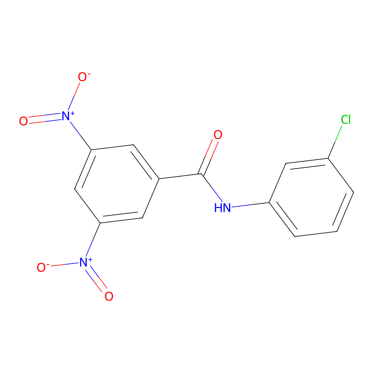 N-(3-chlorophenyl)-3,5-dinitrobenzamide molecular structure, CAS 36293-16-0