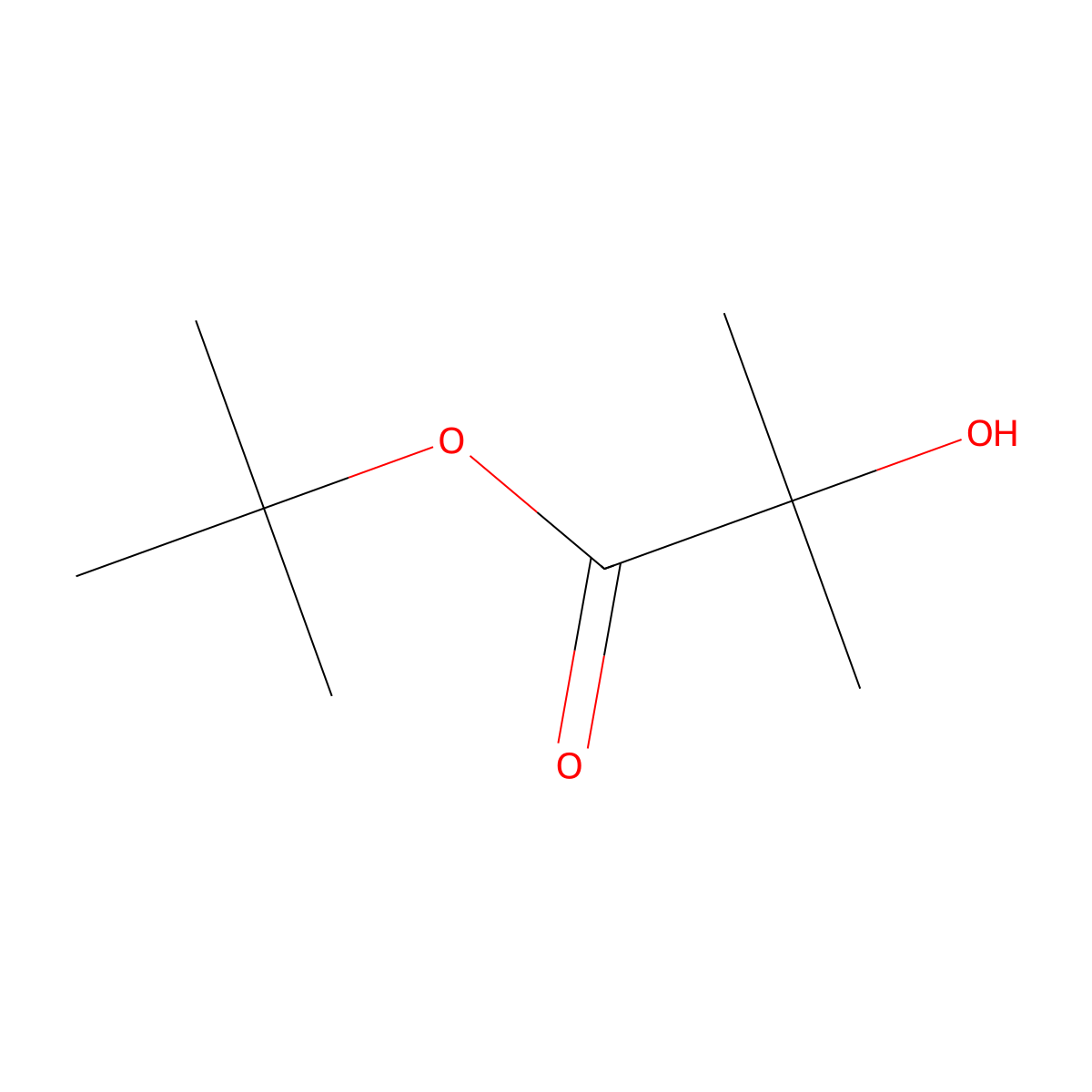 tert-Butyl 2-hydroxyisobutyrate molecular structure, CAS 36293-63-7