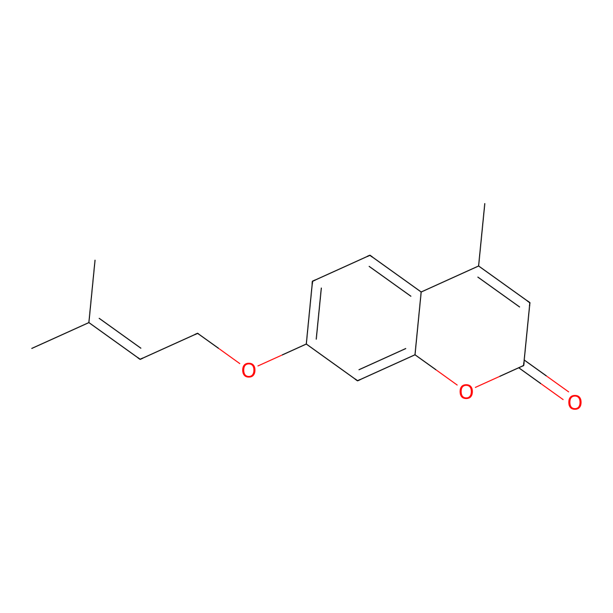 4-methyl-7-[(3-methylbut-2-en-1-yl)oxy]-2H-chromen-2-one molecular structure, CAS 36298-15-4