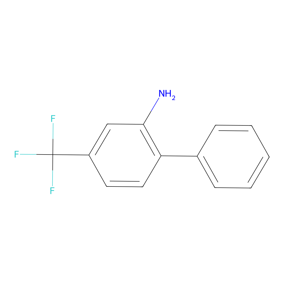 2-Amino-4-(trifluoromethyl)biphenyl molecular structure, CAS 363-08-6