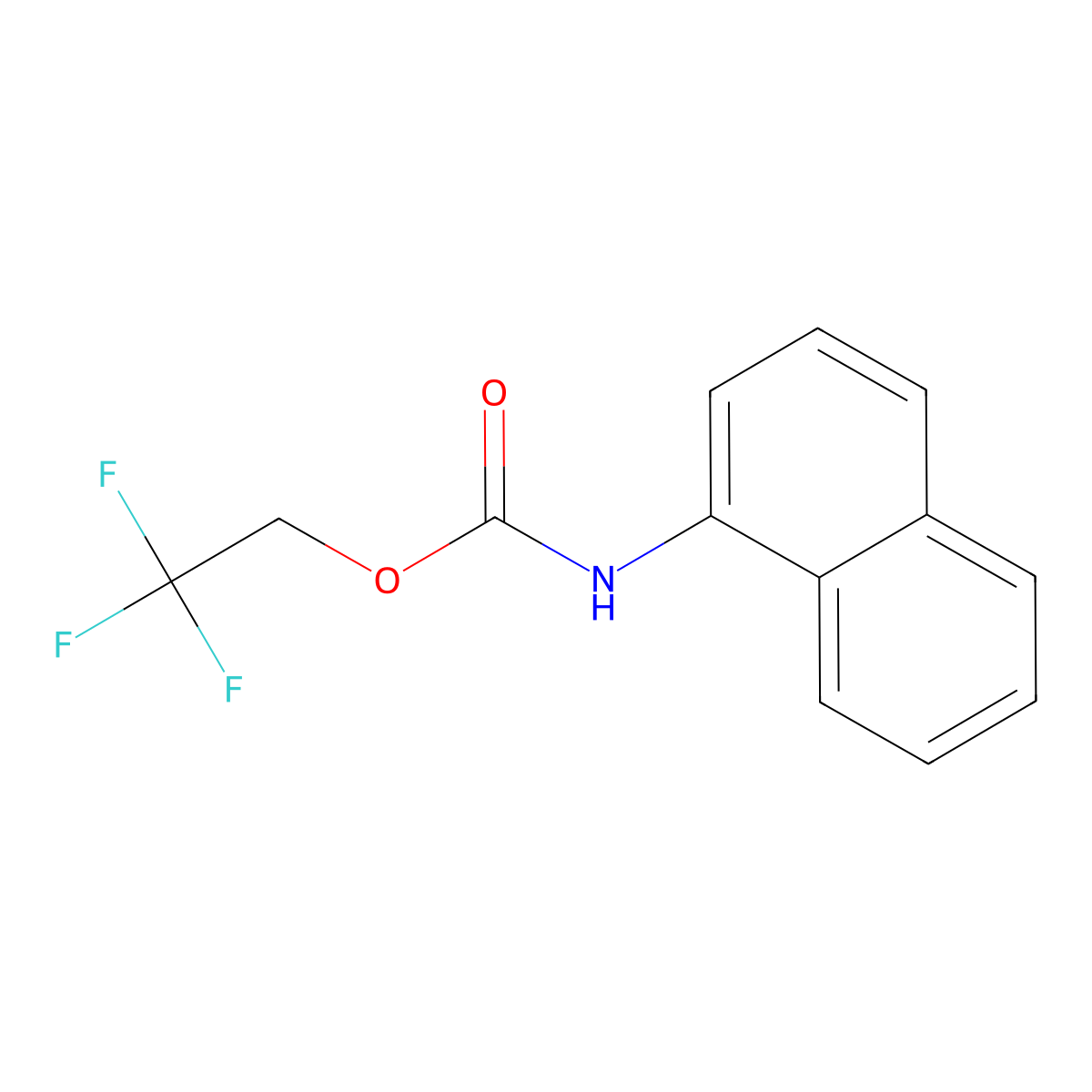 2,2,2-Trifluoroethyl 1-naphthylcarbamate molecular structure, CAS 363-21-3