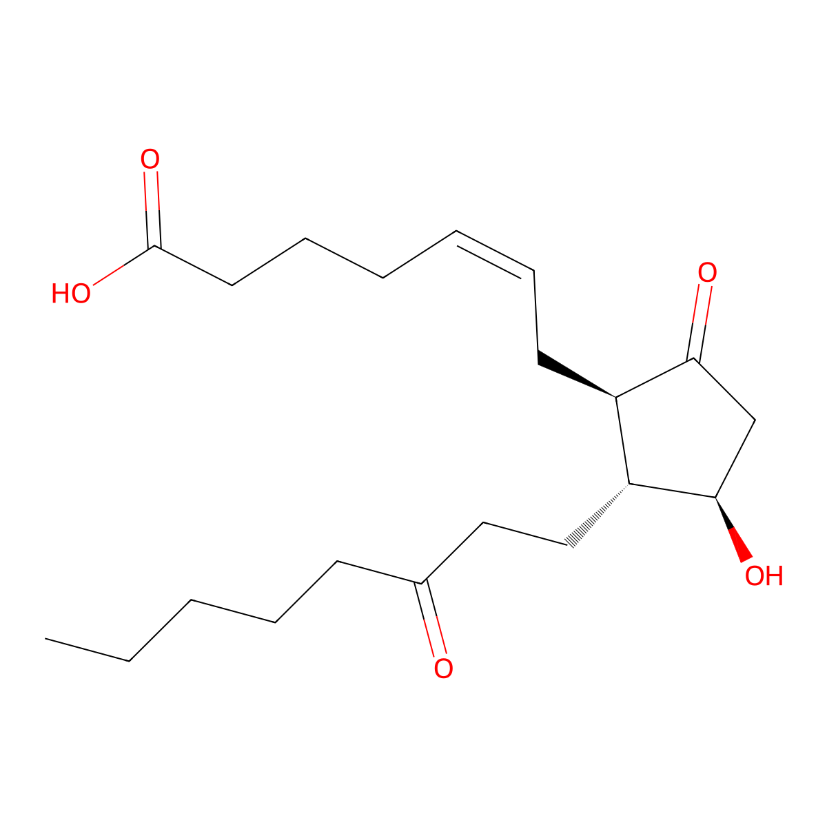 13,14-dihydro-15-keto-PGE2 molecular structure, CAS 363-23-5