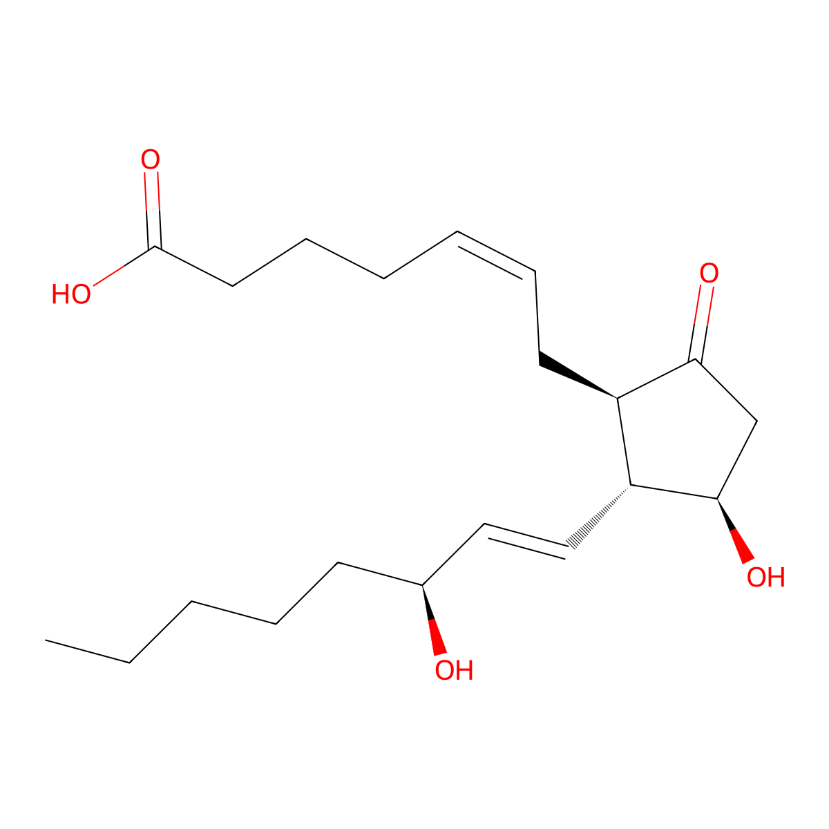 Prostaglandin E2 molecular structure, CAS 363-24-6