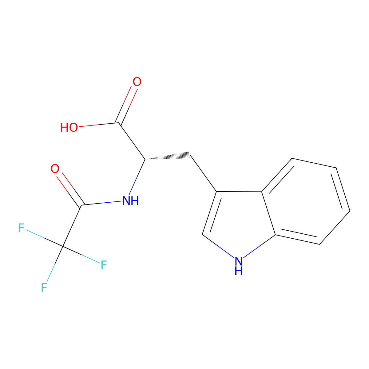 N-(Trifluoroacetyl)-L-tryptophan molecular structure, CAS 363-39-3