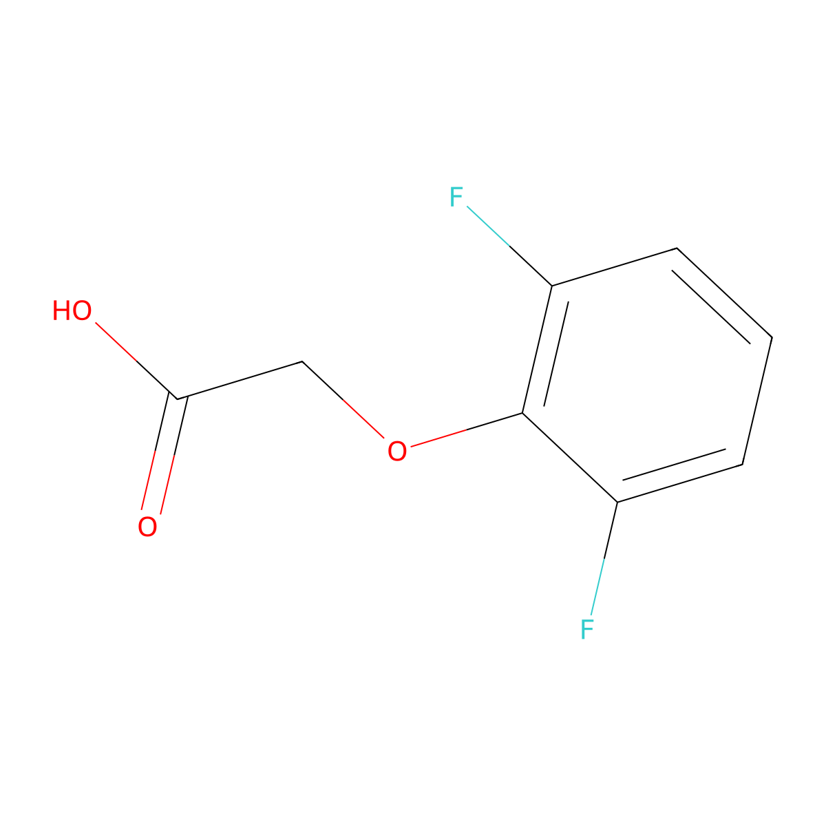 2-(2,6-Difluorophenoxy)acetic acid molecular structure, CAS 363-45-1