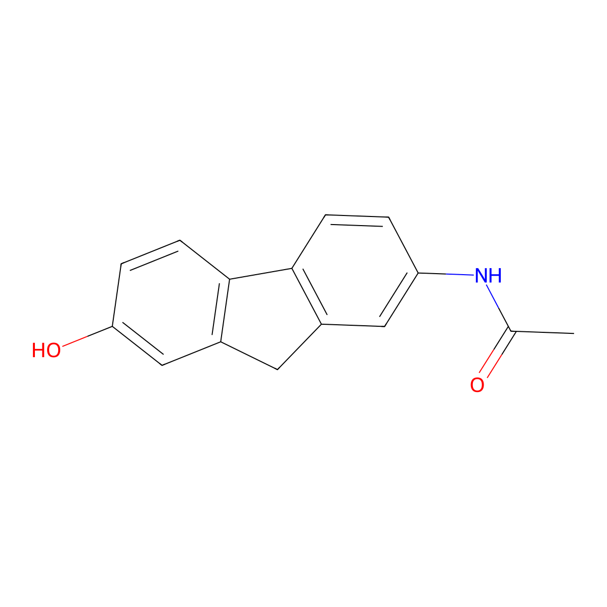 7-Hydroxy-2-acetamidofluorene molecular structure, CAS 363-49-5