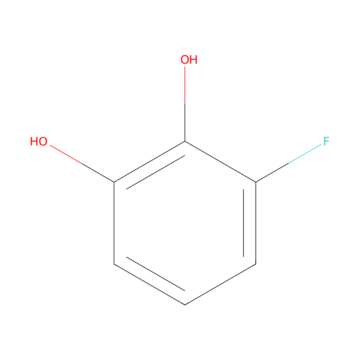 3-Fluorocatechol molecular structure, CAS 363-52-0