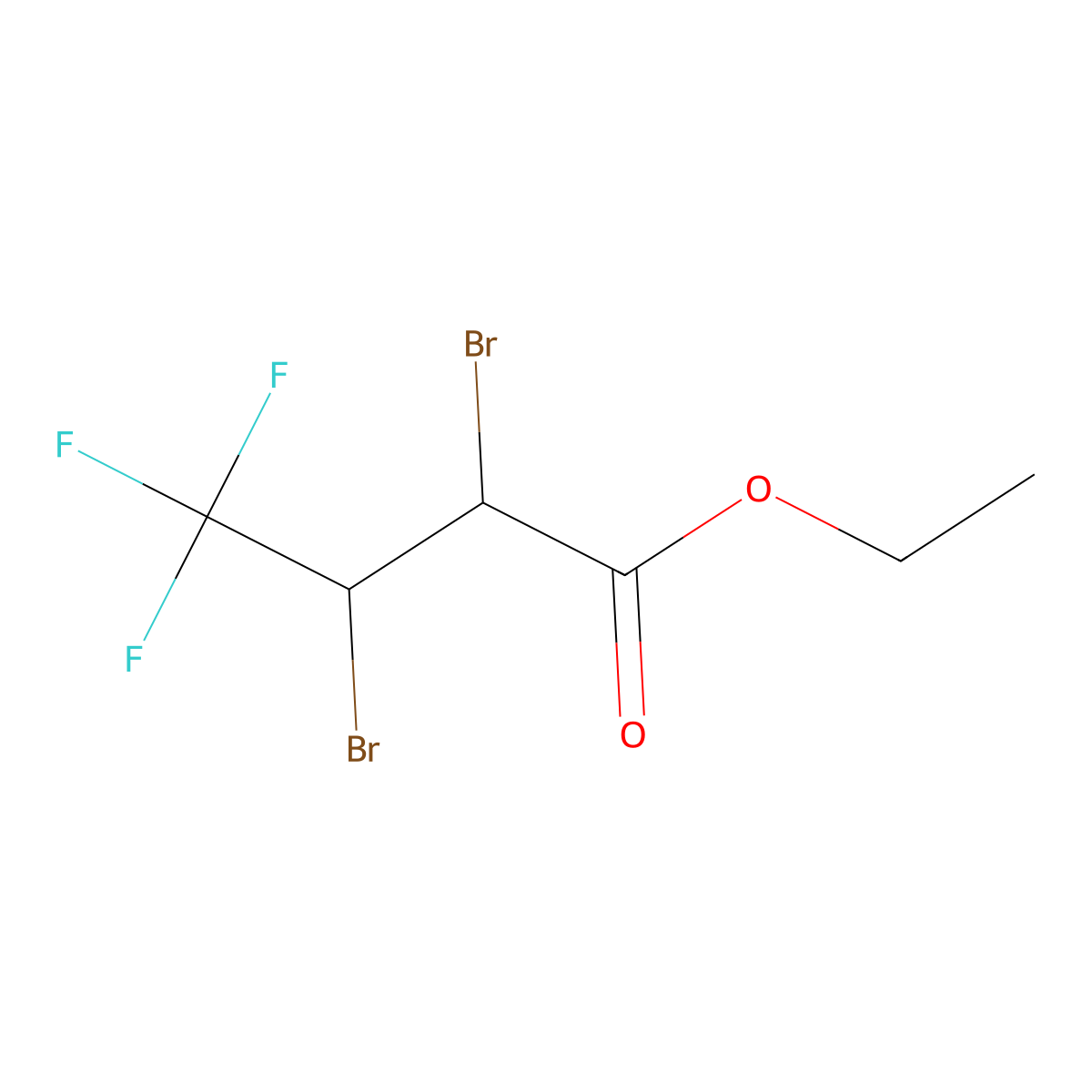 Butanoic acid, 2,3-dibromo-4,4,4-trifluoro-, ethyl ester molecular structure, CAS 363-57-5