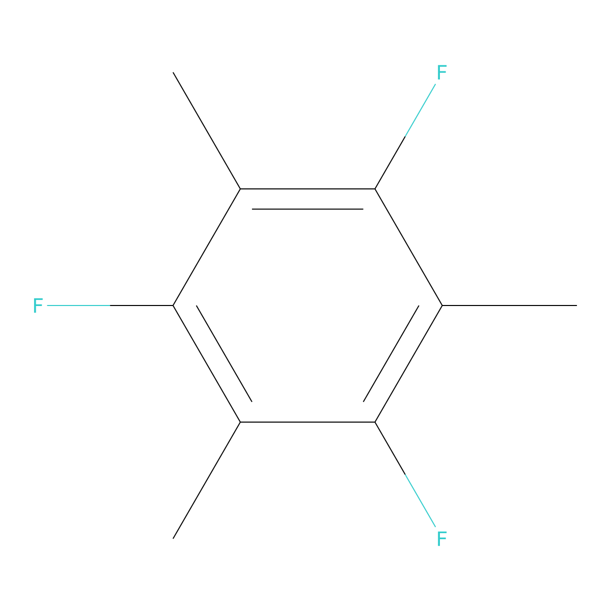1,3,5-Trifluoro-2,4,6-trimethylbenzene molecular structure, CAS 363-64-4