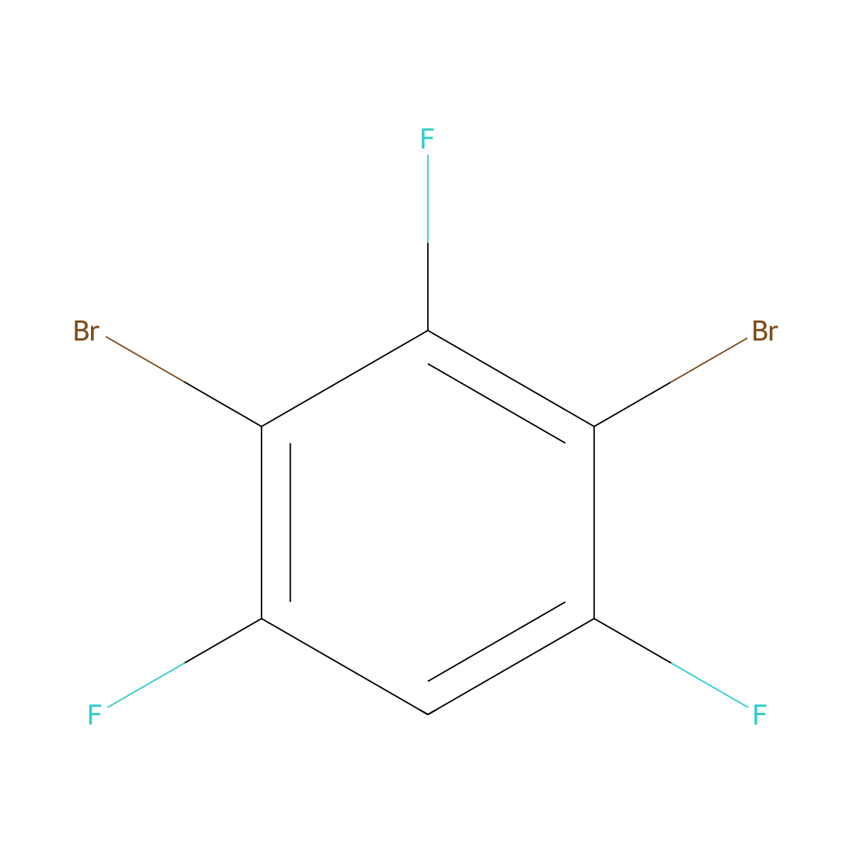 2,4-Dibromo-1,3,5-trifluorobenzene molecular structure, CAS 363-69-9