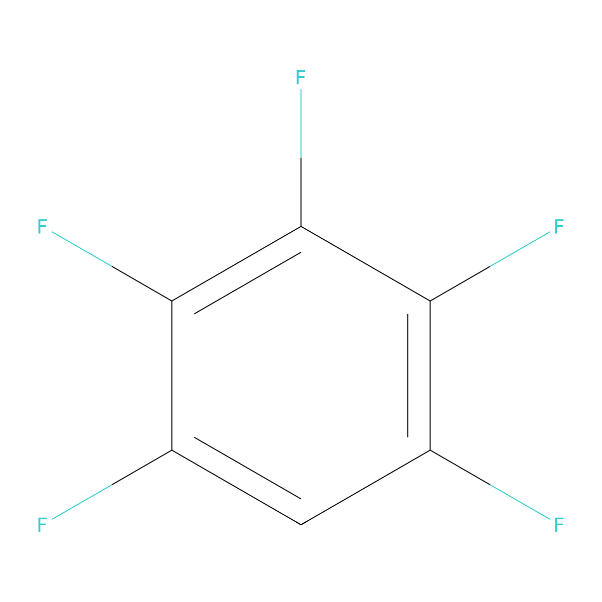 Pentafluorobenzene molecular structure, CAS 363-72-4