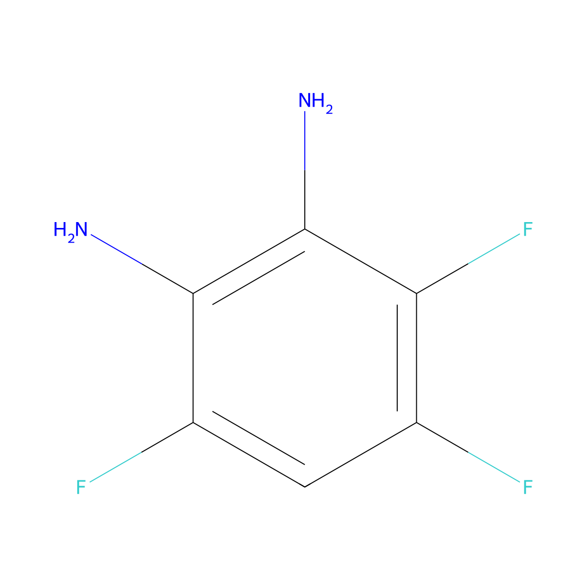 3,4,6-Trifluorobenzene-1,2-diamine molecular structure, CAS 363-74-6