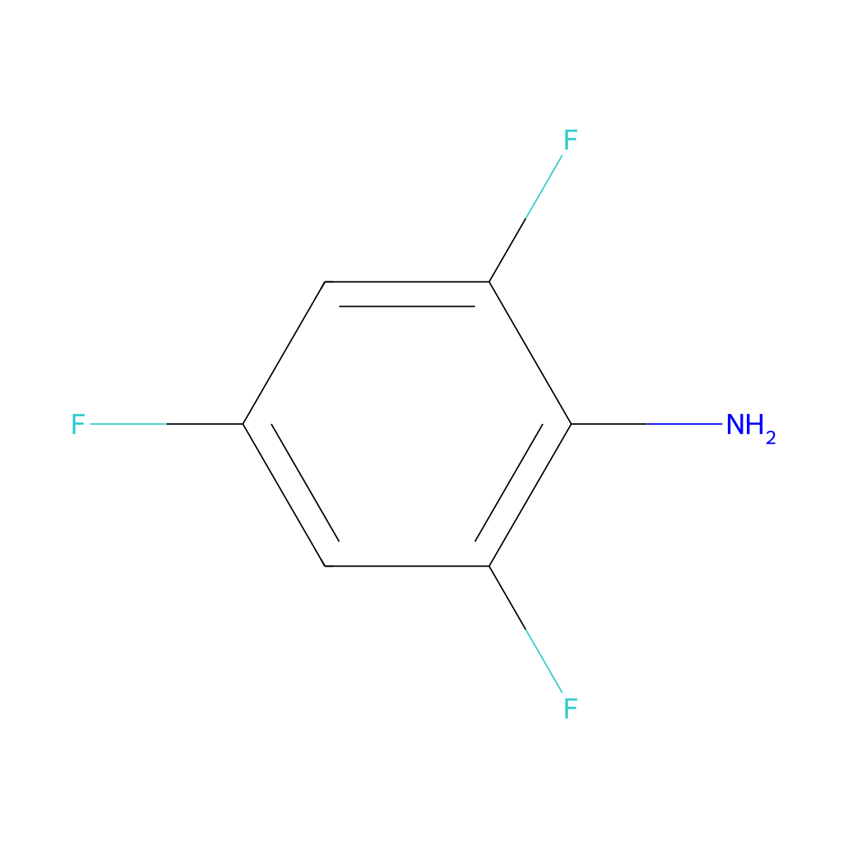 2,4,6-Trifluoroaniline molecular structure, CAS 363-81-5