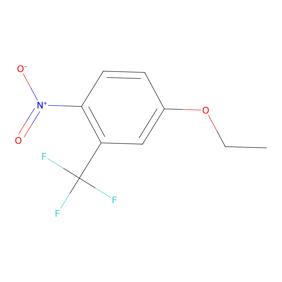 4-Ethoxy-1-nitro-2-(trifluoromethyl)benzene molecular structure, CAS 363-96-2