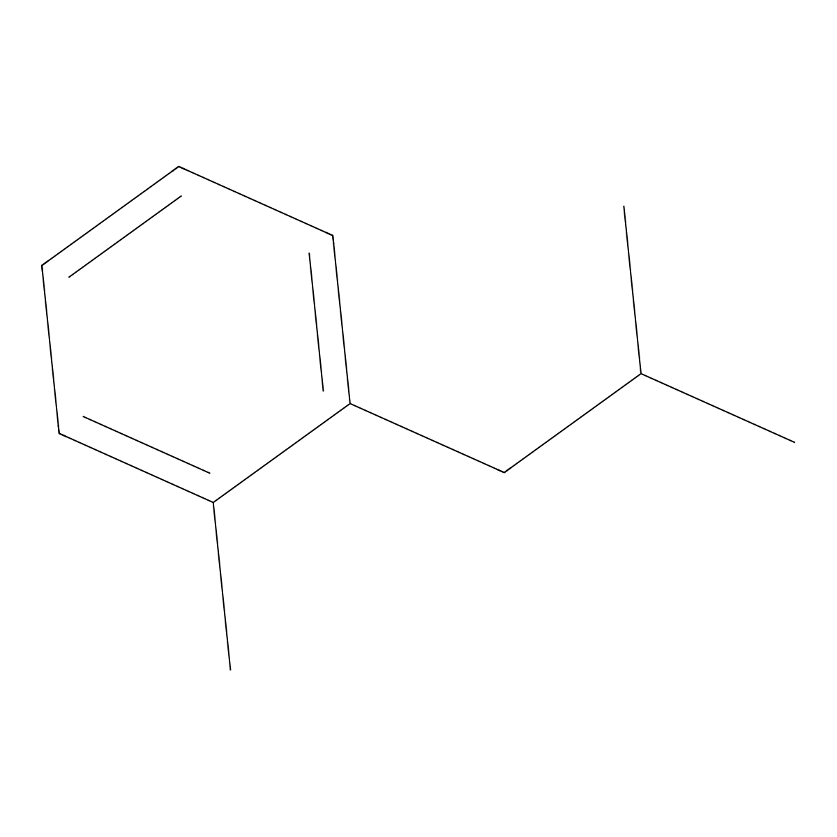 1-Methyl-2-(2-methylpropyl)benzene molecular structure, CAS 36301-29-8