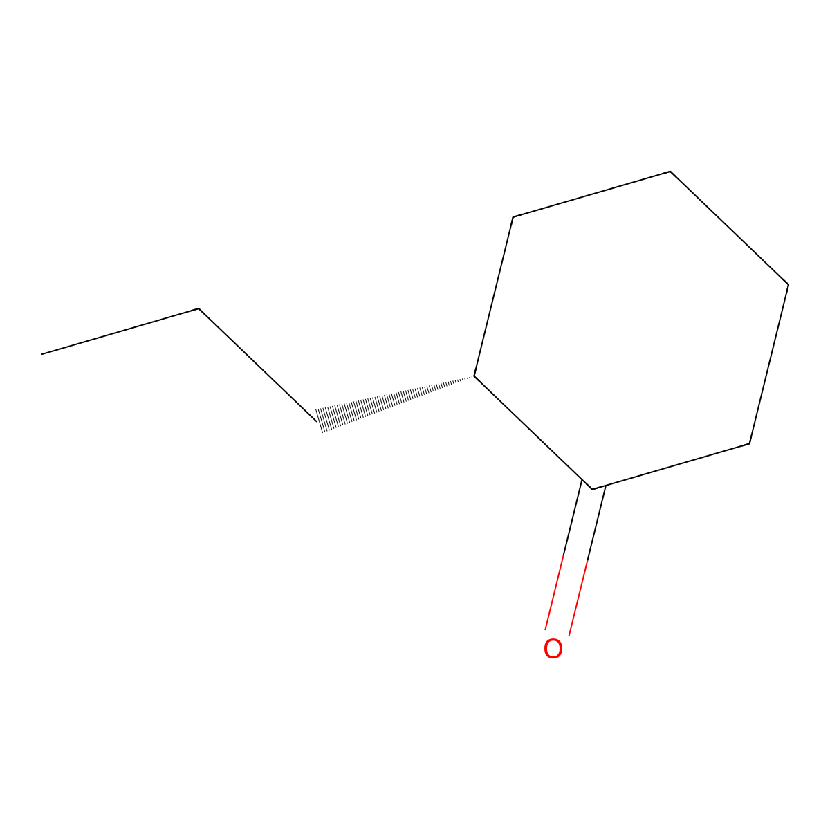 (2R)-2-Propylcyclohexan-1-one molecular structure, CAS 36302-45-1